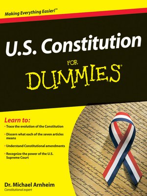 cover image of U.S. Constitution For Dummies&#174;